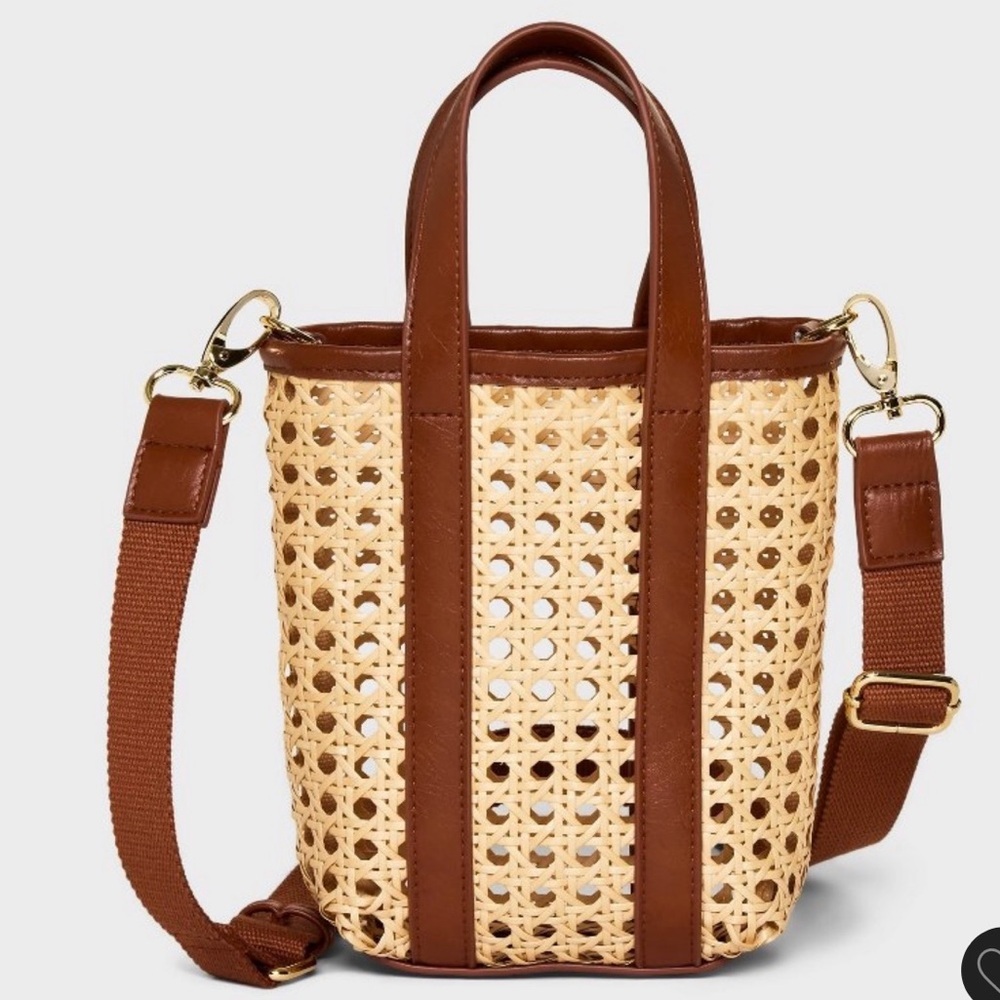 Bag | Straw Detail Shoulder Bag